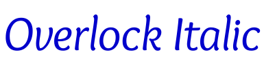 Overlock Italic 字体